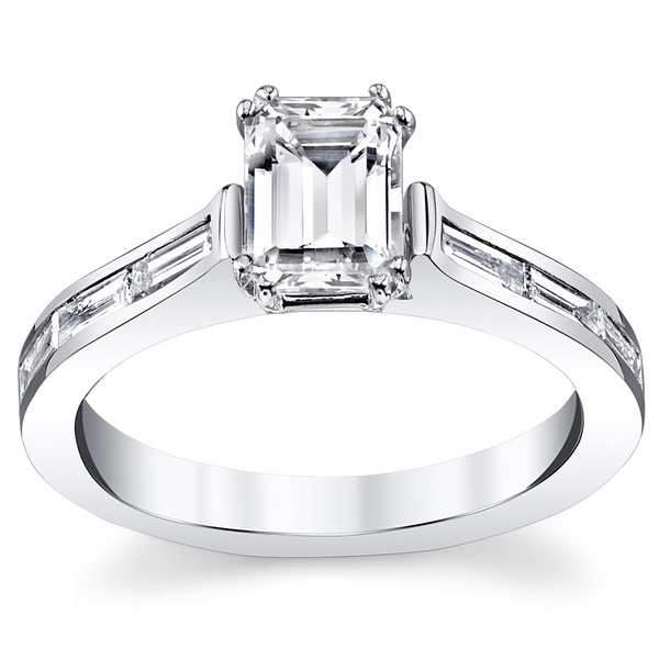 Shop 14k White  Gold  1 2 5ct TDW Diamond Engagement  Ring  