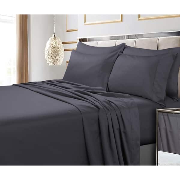 Comfort 6 PCs Sheet Set Extra Deep Pocket 1000 TC Striped Colors US Cal King