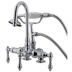 Shop Double Handle Deck Mount Chrome Clawfoot Tub Faucet Free