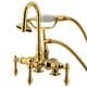 preview thumbnail 1 of 0, Deck-Mount Polished Brass Claw-Foot-Tub Lever-Handle Faucet