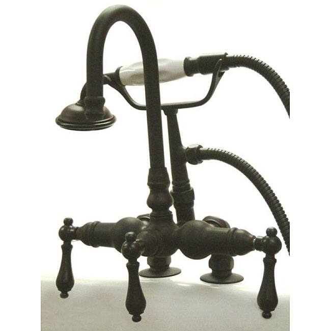 Deck-mount Dark Oil Rubbed Bronze Clawfoot Tub Faucet