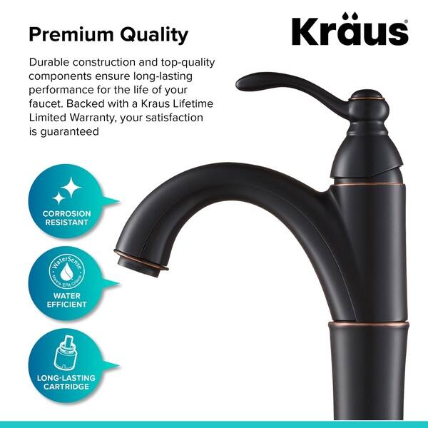 Shop Kraus Fvs 1005 Riviera Single Hole 1 Handle Bathroom Vessel