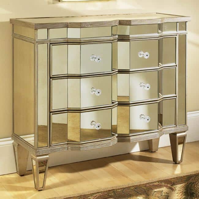 Mirrored 3-Drawer Accent Chest