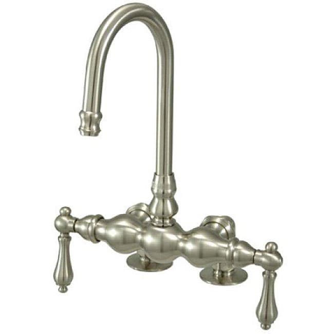 Deck mount Dark Satin Nickel Clawfoot Tub Faucet