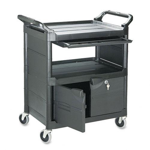 Rubbermaid Utility 2 shelf Locking Door Cart