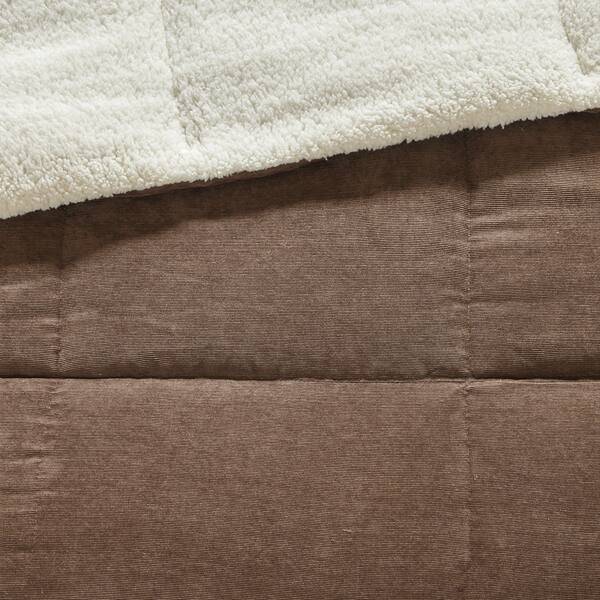 Shop Madison Park Monterey Corduroy Reverse To Berber Comforter