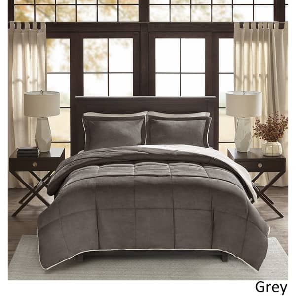 Shop Madison Park Monterey Corduroy Reverse To Berber Comforter