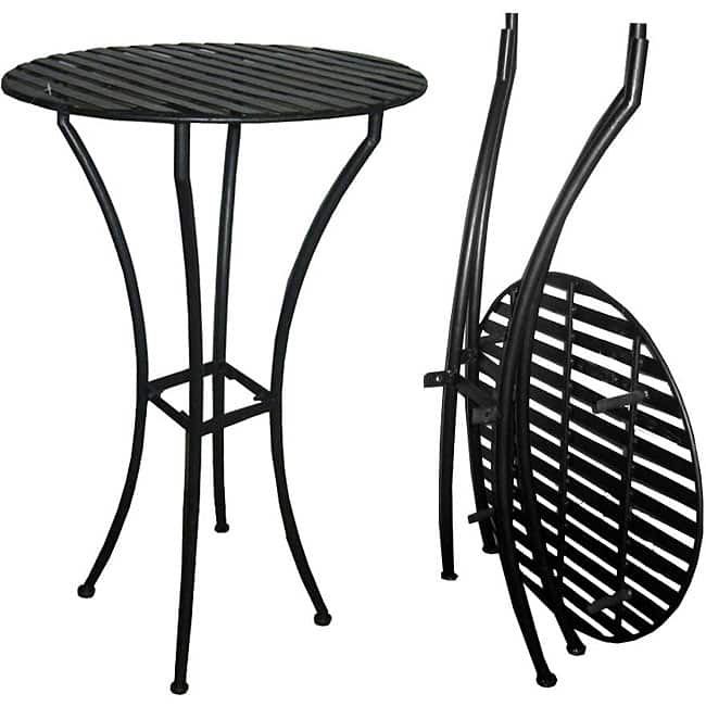 Easy to Assemble Iron Bar Table - Black