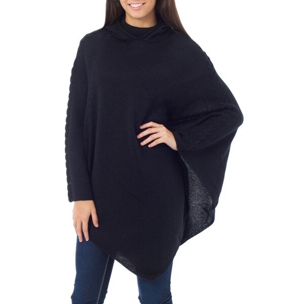 Alpaca Wool Eternal Magic Hooded Poncho (Peru)   13265895