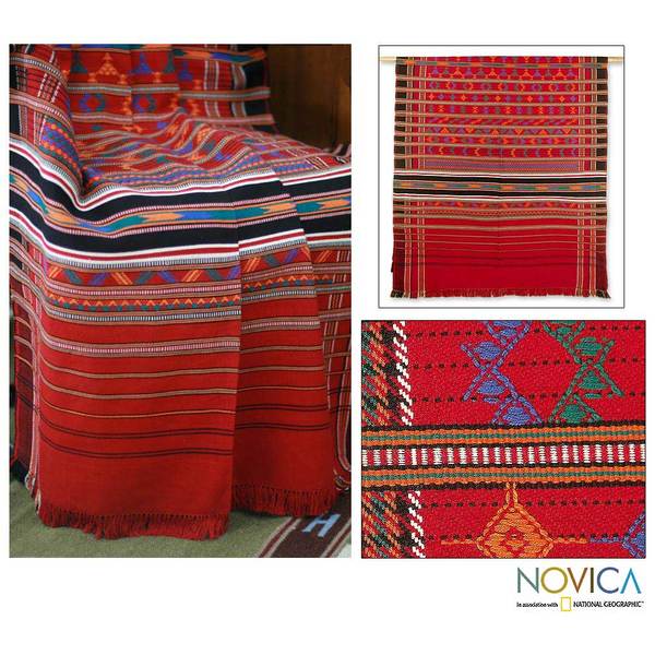 'Festive India' Cotton Throw (India) Novica Throws