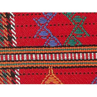 NOVICA Handmade Festive India Multi Red Color Cotton Throw (India)