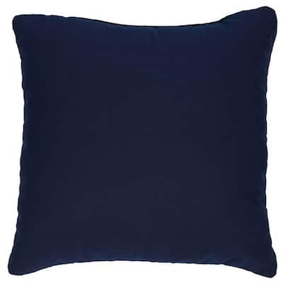 Sorra Home Navy 18-inch Knife-edged Indoor/ Outdoor Pillows with Sunbrella Fabric (Set of 2)