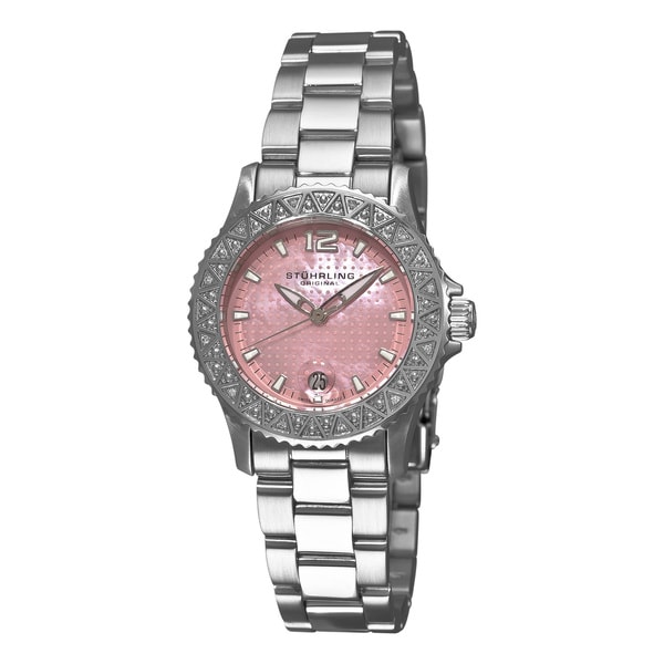 Stuhrling Original Women's Regatta Madam Pink Diamond Swiss Quartz Watch Stuhrling Original Women's Stuhrling Original Watches