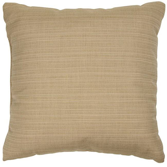 Sand 18-inch Knife-edged Outdoor Pillows with Sunbrella Fabric (Set of 2)