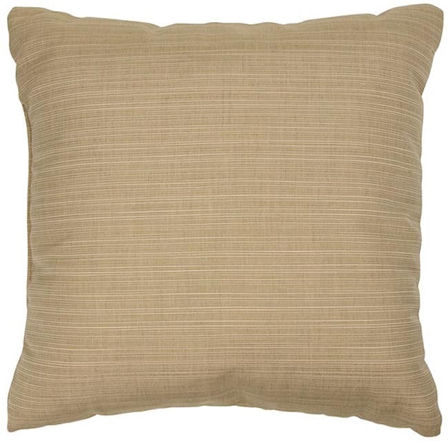 Sand 18-inch Knife-edged Outdoor Pillows with Sunbrella Fabric (Set of 2)