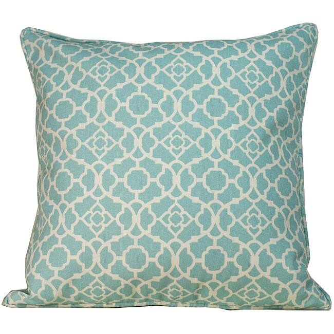 Jiti Blue Moroccan Outdoor Sunbrella Decorative Pillow - 20 x 20 - 20 x 20