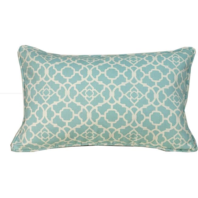 Jiti Blue Moroccan Outdoor Decorative Pillow - 12 x 20 - 12 x 20