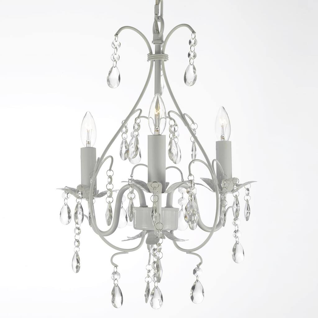 Gallery Versailles 3-light White Crystal Mini Chandelier