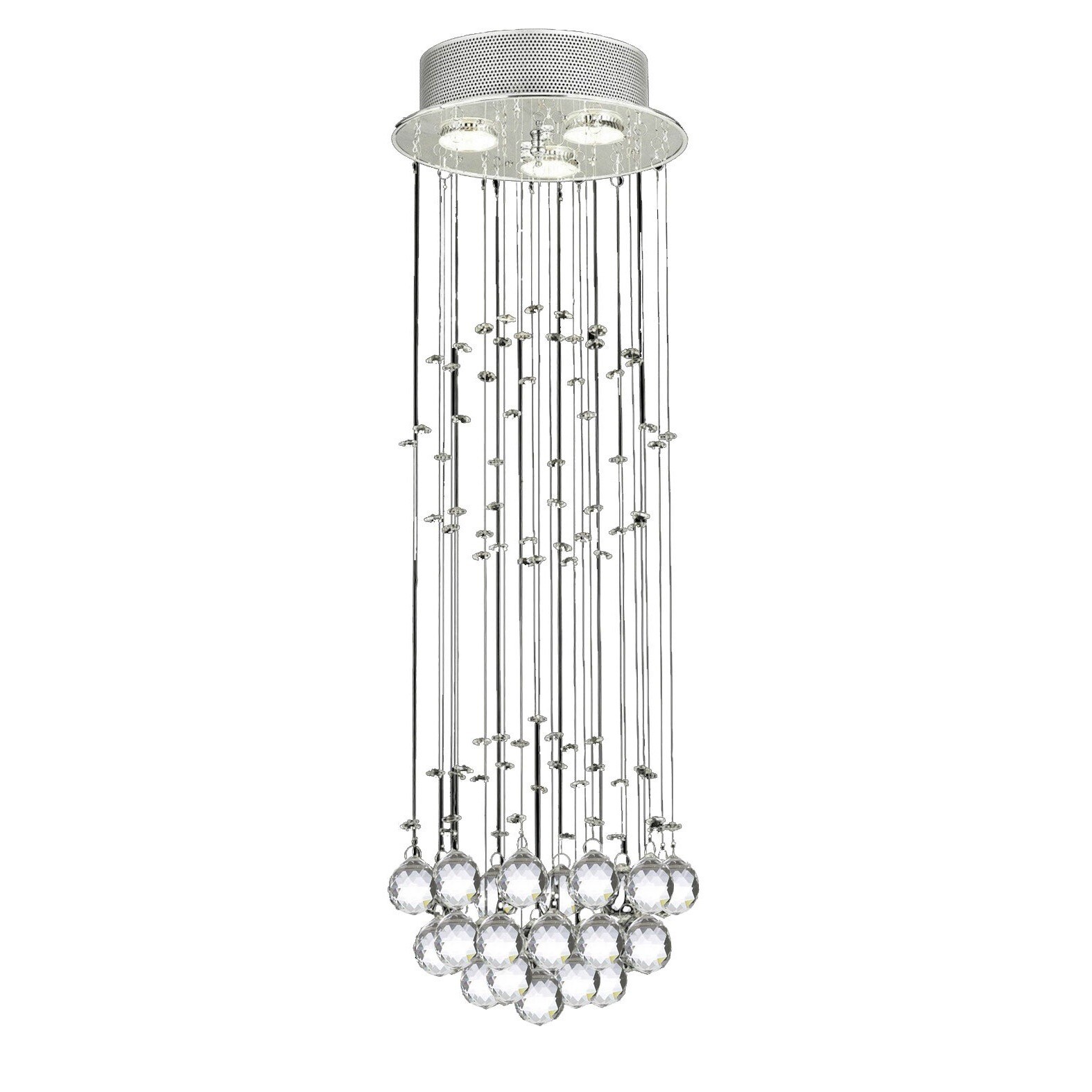 Gallery Indoor 3-light Chrome/ Crystal Ball Chandelier - Chandeliers For Bedrooms by Overstock.com