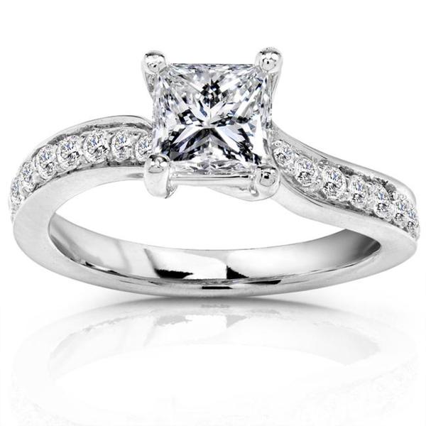 Annello by Kobelli 14k White Gold 3/4ct TDW Diamond Engagement Ring (H-I, I1-I2)