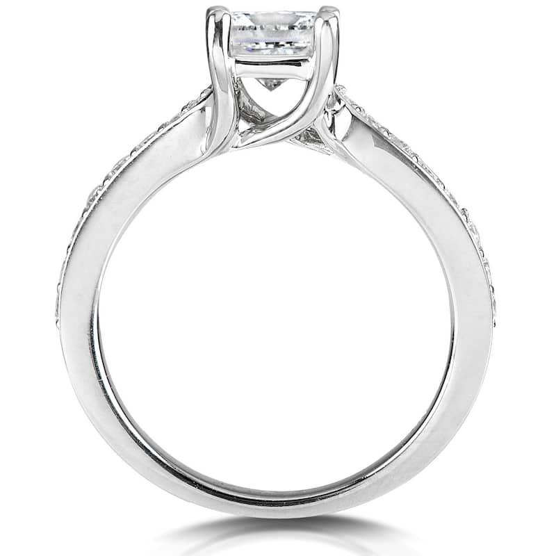 Annello by Kobelli 14k White Gold 1/2ct TDW Diamond Bridal Ring Set