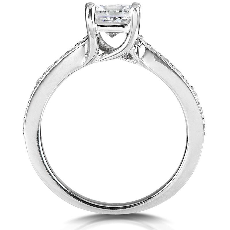 Annello by Kobelli 14k White Gold 3/4ct TDW Diamond Bridal Ring Set