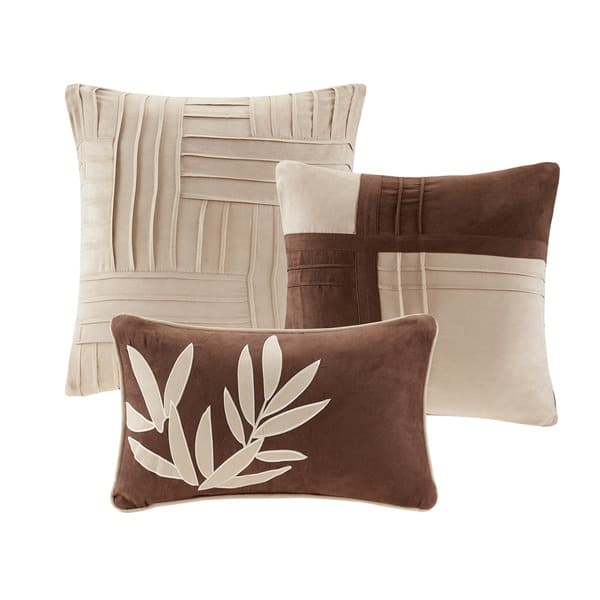 Shop Madison Park Dune Beige 7 Piece Contemporary Comforter Set