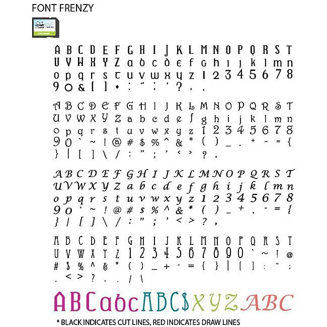 Craftwell Ecraft Font Frenzy Sd Image Card