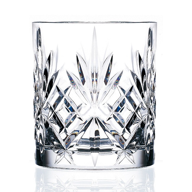 RCR Cristalleria Italiana Melodia 10 Oz Double Old Fashioned Whiskey Glass Set 