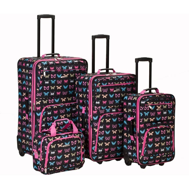 Rockland Butterfly 4-piece Expandable Luggage Set - 13269150 ...