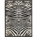 Safavieh Lyndhurst Contemporary Zebra Black/ Ivory Rug - 4' x 6'