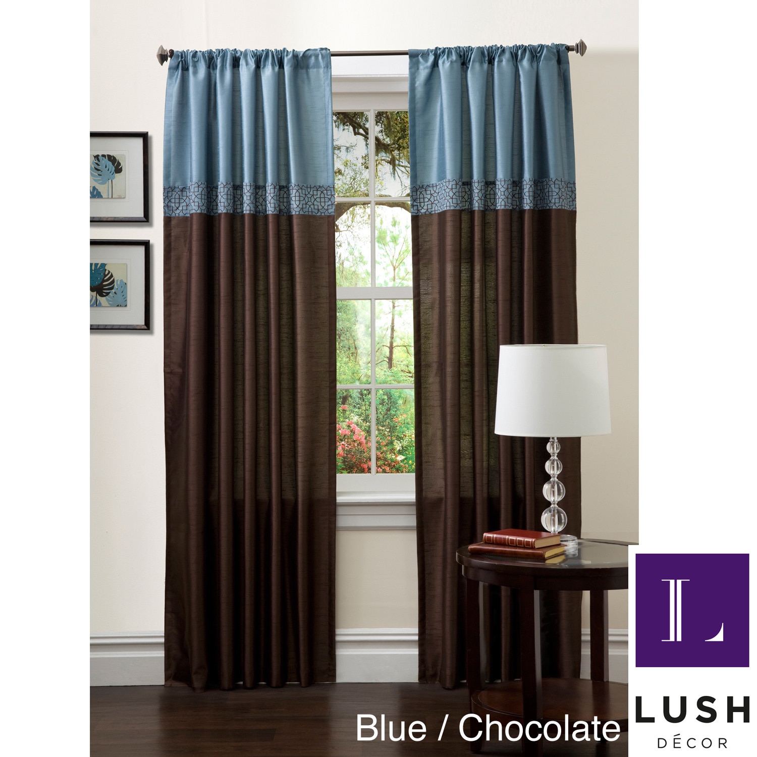 Lush Decor 84 inch Geometrica Curtain Panel Pair