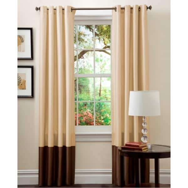 Porch & Den Lapeyrous Faux Silk Curtain Panel Pair - 52"W x 84"L - 52"W x 84"L
