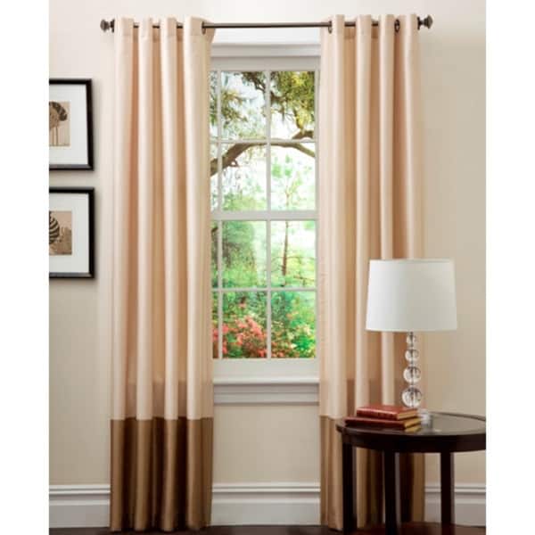Porch & Den Lapeyrous Faux Silk Curtain Panel Pair - 52"W x 84"L - 52"W x 84"L