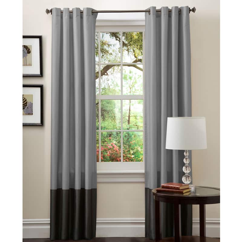 Porch & Den Lapeyrous Faux Silk Curtain Panel Pair - 52"W x 84"L - 52"W x 84"L