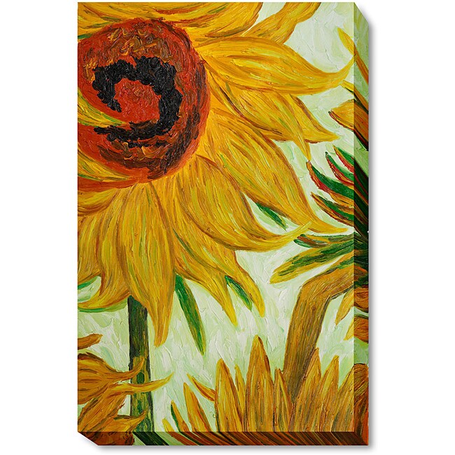 Shop Van Gogh 'Sunflowers' Large HandPainted Framed Art Print On