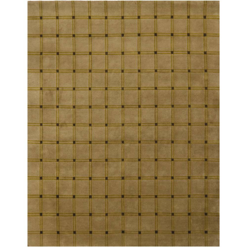 Hand-Knotted Gold/Brown Mandara New Zealand Wool Rug (8' x 10')