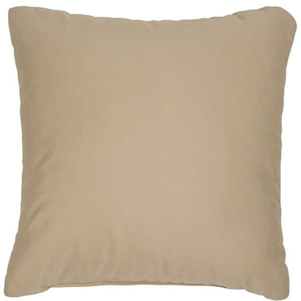 Antique Beige 22-in Indoor/Outdoor Pillows Sunbrella Fabric (Set of 2)