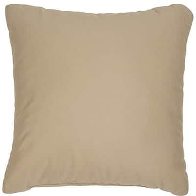 Antique Beige 22-in Indoor/Outdoor Pillows Sunbrella Fabric (Set of 2)