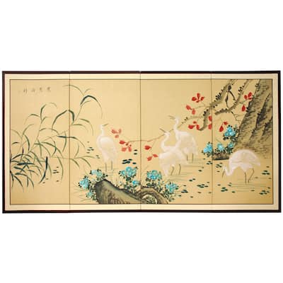 Handmade Geese in the Water Silk Screen (China)