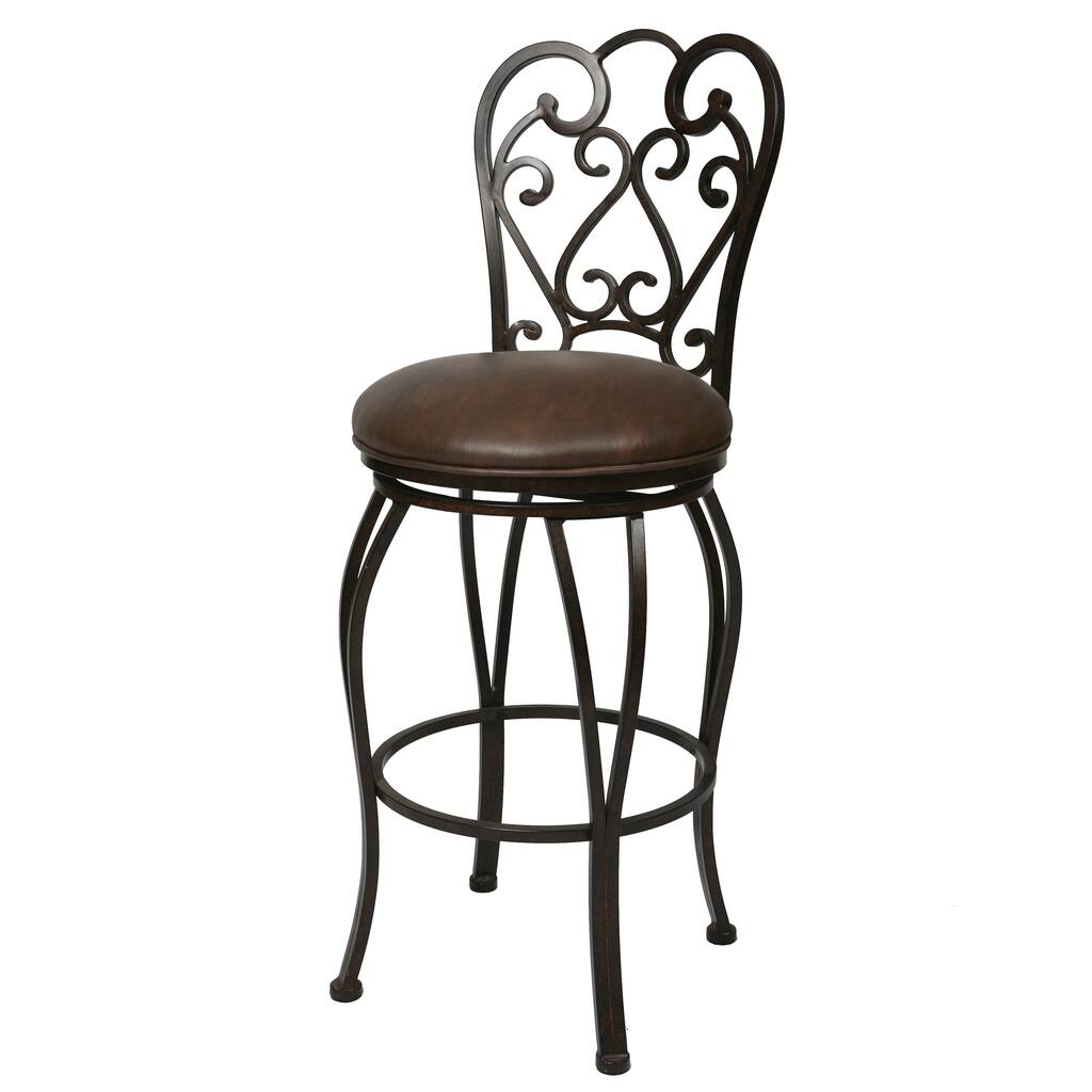 Magnolia 30-inch Autumn Rust Swivel Bar Stool