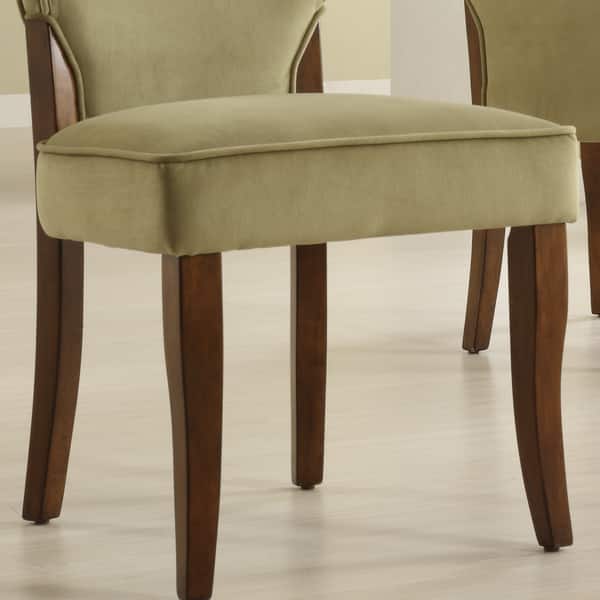 Andorra Sage Velvet Upholstered Dining Chair Set Of 2 By Inspire Q Classic Overstock 5492563