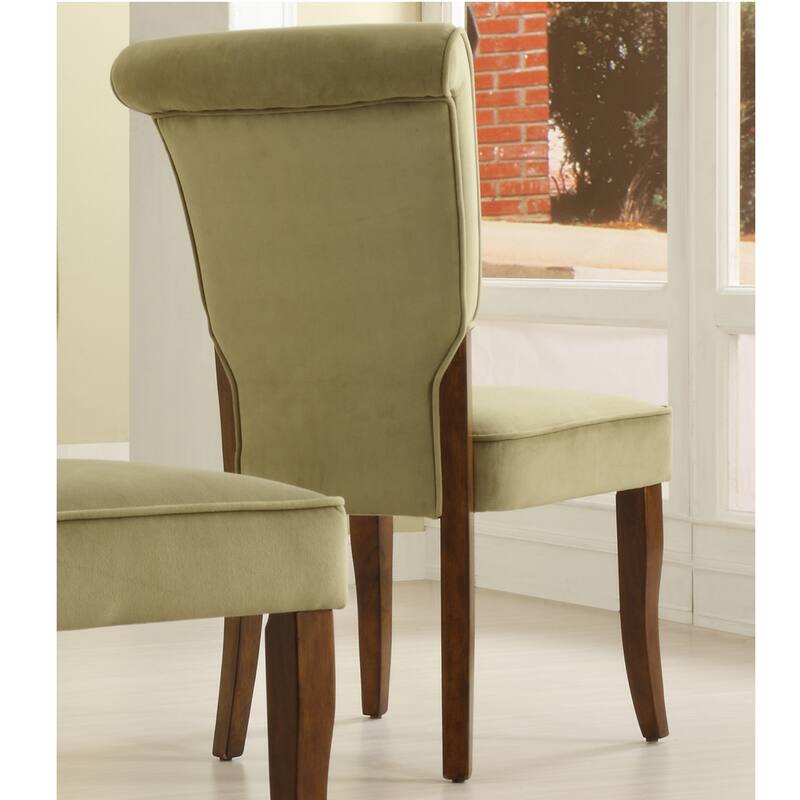 Andorra Sage Velvet Upholstered Dining Chair (Set of 2) by iNSPIRE Q