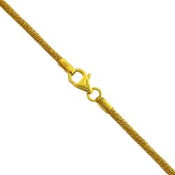 Goldkist 18k Yellow Gold over Silver Twisted Mesh Knot Necklace GoldKist Gold Over Silver Necklaces