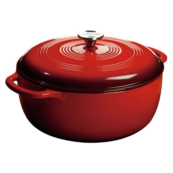 Lodge Red Enamel 7 5 Quart Dutch Oven