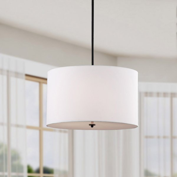 Indoor 4-light White Shade Pendant Chandelier