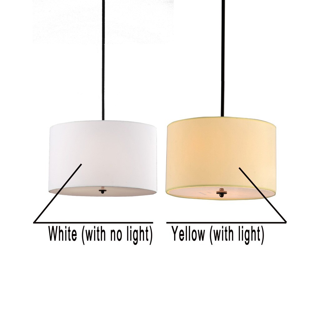 white shade pendant light