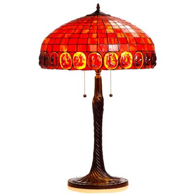 Tiffany-style 2-light Bronze Table lamp