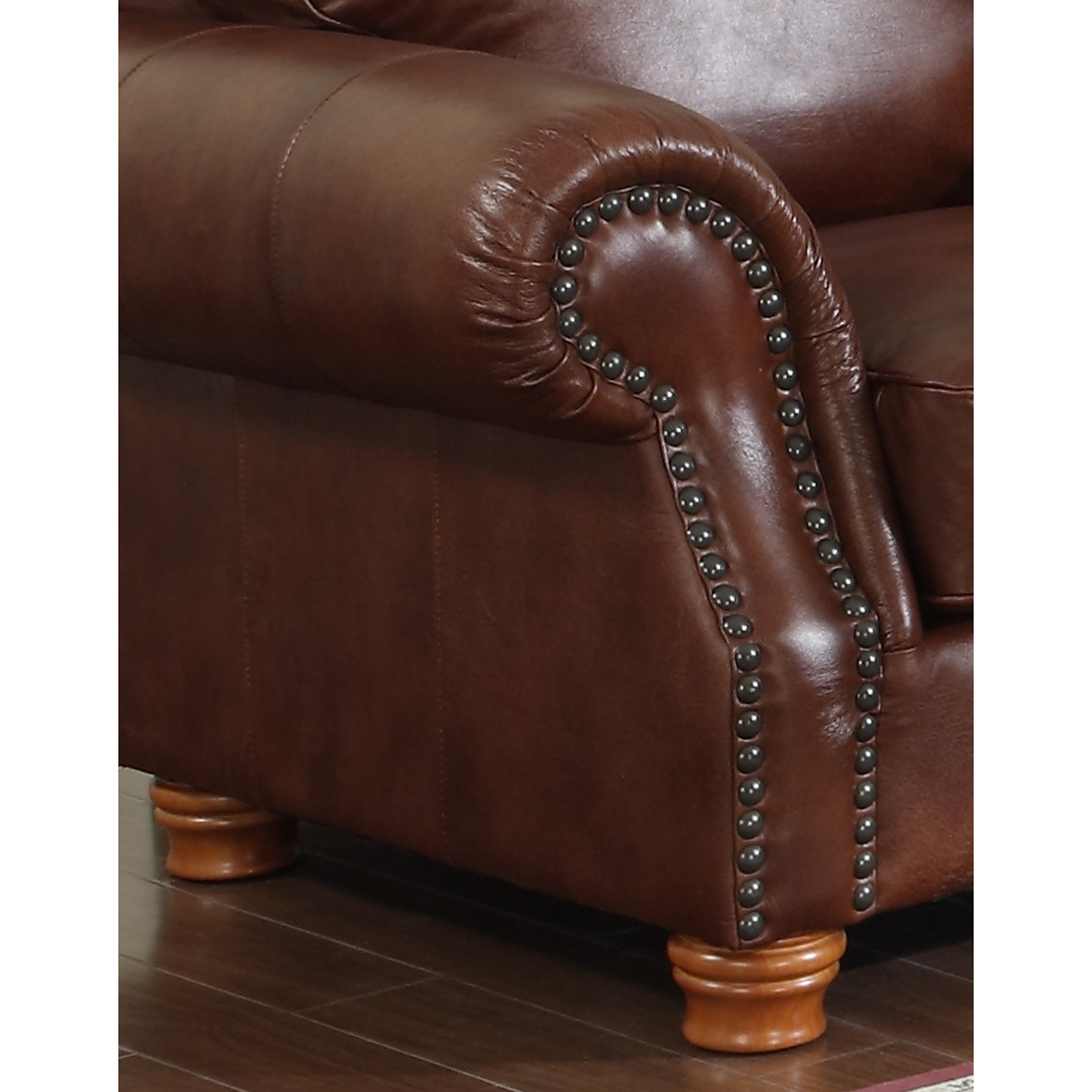 Brandon Distressed Whiskey Italian Leather Sofa Loveseat And Chair