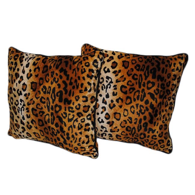 Cheetah Print 18-inch Pillows (Set of 2)